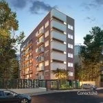 Fachada do Lexington 111 Residencial na Rua Casemiro de Abreu, no Bela Vista, Porto Alegre