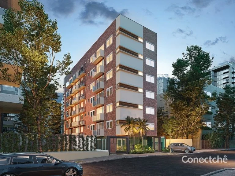 Fachada do Lexington 111 Residencial na Rua Casemiro de Abreu, no Bela Vista, Porto Alegre
